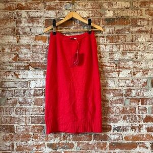 American Vintage Vibrant Red Pencil Skirt